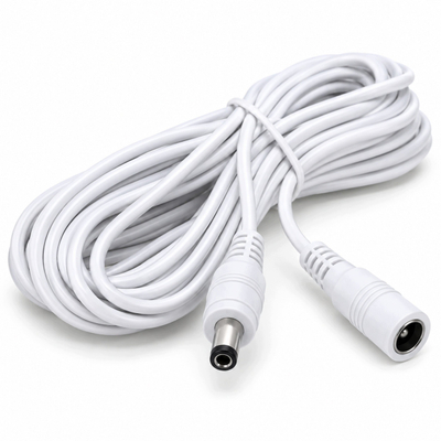 Kabllo zgjatues DC Opti, 2.1/5.5 mm, 5 m, i bardhë