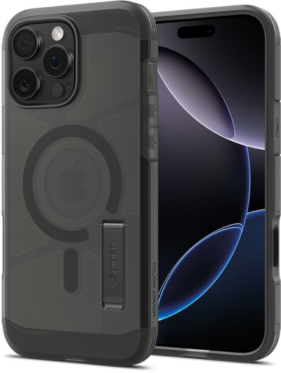Mbulesë telefoni Spigen Tough Armor T MagSafe për iPhone 16 Pro, ngjyrë Frost Black