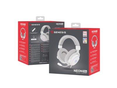 Kufje Genesis Neon 764, USB, të bardha
