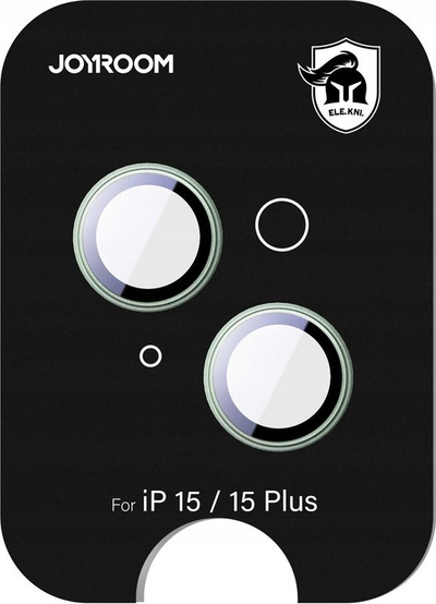 Заштитник за камера Joyroom JR-MFY0252, за iPhone 15 и 15 Plus, стакло Corning, светло зелена