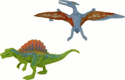 Set lodrash dinozaurësh me makinë terreni dhe rimorkio, 2 copë, shumëngjyrëshe