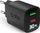 Karikues udhëtimi SBS Travel Charger PD GaN, 30W USB C, 18W USB, me ekran LCD, i zi