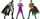 Figurina lodër DC Comics Batman, Robin, Joker, set me 3 copë, 30 cm, shumëngjyrëshe