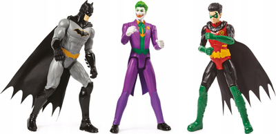Figurina lodër DC Comics Batman, Robin, Joker, set me 3 copë, 30 cm, shumëngjyrëshe
