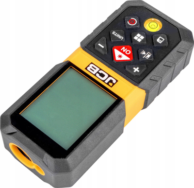 Matës distance me lazer JCB Digital LCD, 65m, ekran LCD, i verdhë