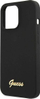 Maskë telefoni Guess prej silikoni me shkrim Gold Logo për iPhone 13 Pro dhe 13 6.1", silikon, e zezë