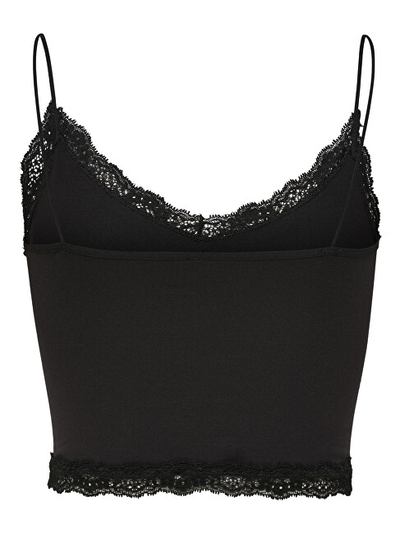 Maicë për femra ONLY ONLVICKY LACE SEAMLESS, e zezë