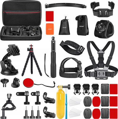 Set montimi Neewer GP-50 për GoPro DJI Insta360, 50 në 1, me kutí mbrojtëse, ngjyrë e zezë