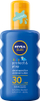 Krem dielli në sprej Nivea Sun Kids Protect &amp; Play, SPF 30, 200 ml, për kalama