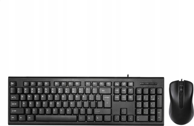 Set tastjere dhe miu Omega OKM-09, me kabllo, 1200 DPI, i zi