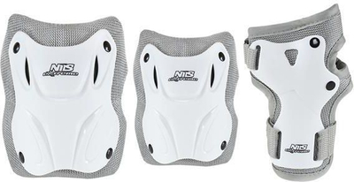 Set mbrojtëse për patinazh NILS Extreme H407, L, të bardha / hirta