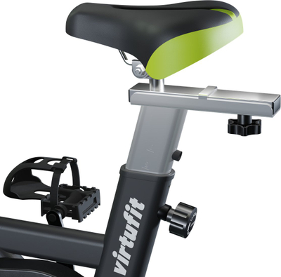 Biçikletë fitnesi VirtuFit RS100 Indoor Bike, me rezistencë që e rregullon vetë, sedilje edhe timon që lëvizin sipas qejfit, ngjyrë e zezë