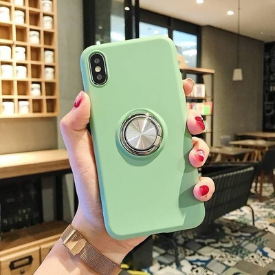 Mbulesë silikoni me unazë për iPhone 12 Pro Max, mbrojtëse, jeshile