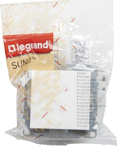 Çelës kryq Legrand SUNO 721107, 10 AX 250 V, me vida, i bardhë