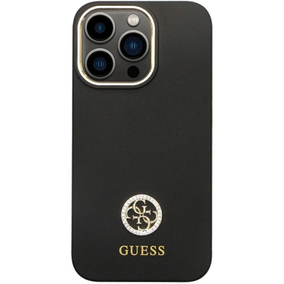 Mbrojtëse telefoni Guess GUHCP13XM4DGPK, për iPhone 13 Pro Max 6.7", silikoni, e zezë