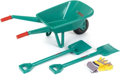 Сет за игри за во двор Klein Bosch Gardener KLE-2752, количка, пластични алатки, разновидни бои