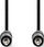 Kabllo audio stereo Nedis, 3.5 mm meshkuj-meshkuj, 1 m, e zezë