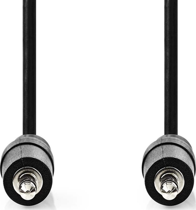Kabllo audio stereo Nedis, 3.5 mm meshkuj-meshkuj, 1 m, e zezë