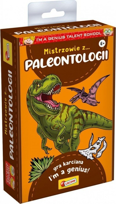 Lojë edukative Lisciani Im a Genius Masters of Paleontology, kuiz me letra, dinozaurë, shumëngjyrëshe