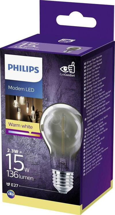 Llambë LED Philips 75963600, E27, 2.3W 136 lumen, dritë e ngrohtë e bardhë