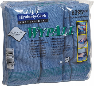 Leckë mikrofibër Kimberly Clark WypAll 8395, 40 x 40 cm, 24 copë, blu