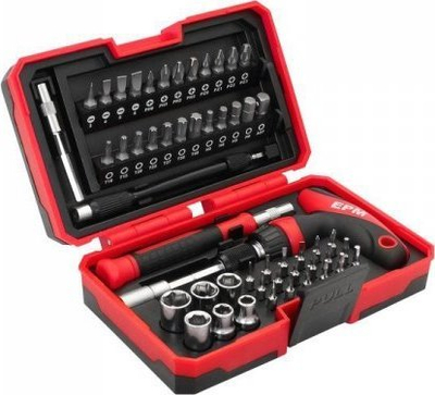 Set bitash dhe çelësash Red Line, 53 pjesë, me kuti, i kuq
