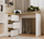 Tavolinë pune Nicea Desk, 120x48cm, 3 sirtarë, e bardhë lisi
