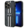 Mbulesë telefoni Guess 4G Printed Stripes MagSafe, për iPhone 15 Pro Max 6.7", hardcase, e zezë