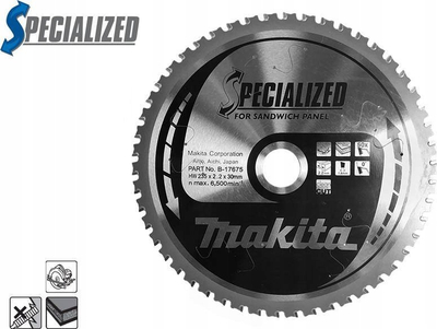 Disk sharrë rrethor Makita Specialized B-17675, 235mm, për panele sandwich, gri