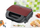 Tostier Heinner SM-2H900BKS, 900W, pllaka të lëvizshme, i zi