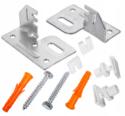 Set montimi për radiator APC 15007673, për 2 pika fiksimi, metalik