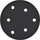 Pjatë AW Disc për sharrë orbitale, 150mm, velcro, 6 vrima, e zezë