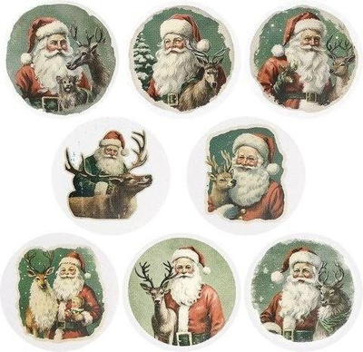 Stickerë dekorativë Titanum Craft Fun Santa Claus, 25mm, 500 copë, me motive vintage