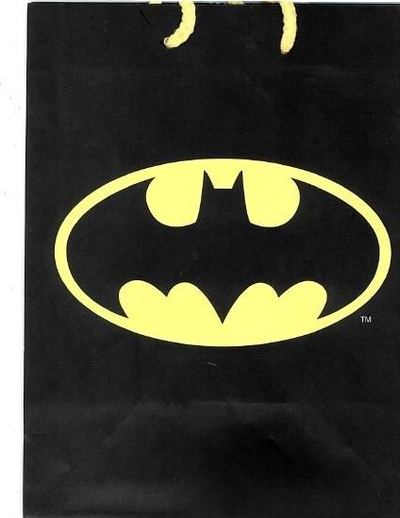 Qese dhuratash Eurocom Batman Small, 17.8×22.9×9.8 cm, e zezë