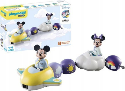 Set lodrash PLAYMOBIL 1.2.3 Disney Mickey dhe Minnie Cloud Ride, edukativ, shumëngjyrësh