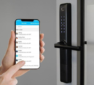 Bravë elektronike Handle With Code, vendoset kollaj, me kod, ngjyrë argjend