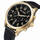 Ora burrash Paul Lorens PL20011A-1A2, kuarc, rrip lëkure 22mm, e zezë