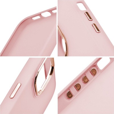 Kuti telefoni FRAME për Xiaomi Redmi Note 11 Pro, TPU, me cepa të forcuar, rozë e çelët