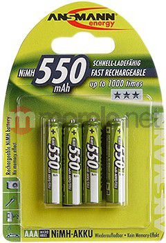 Bateri AAA Ansmann MaxE AAA / R03 550mAh, 4copë