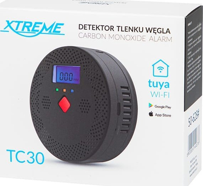 Detektor monoksidi karboni Tuya Smart, Wifi, alarm inteligjent, i bardhë