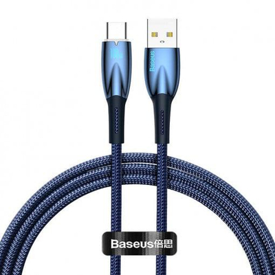 Kabllo karikimi Baseus BSU3850, USB A në USB C, 1 m, 100W, blu