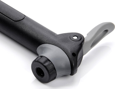 Pompe biçiklete Meteor MINI Stroke, universale Presta Schrader, plastike, e zezë