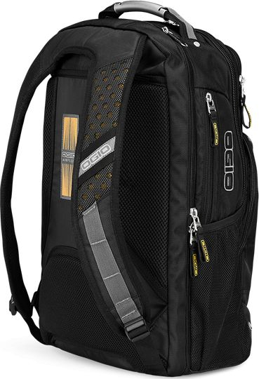 Çantë shpine Ogio Axle, për laptop 17", ripstop, e zezë