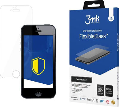 Mbrojtës ekrani 3MK FlexibleGlass për Apple iPhone 5 5S SE, xham hibrid, transparent