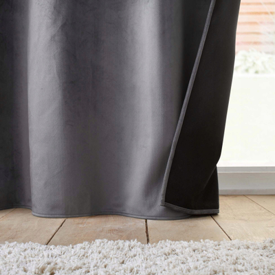 Perde termike Douceur d'intérieur, dy shtresa fleece, 140x260 cm, gri