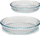 Set pjatancë furre Borcam Pasabahce, 26 cm, 32 cm, qelq transparent