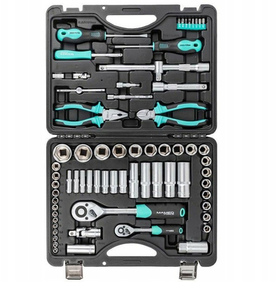 Set çelësash me dadhë 69 copë, 1/4" dhe 1/2", 4-32mm, 6-këndor