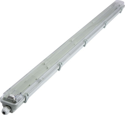 Trup ndriçimi i mbyllun hermetik për tub LED 60cm, IP65, 1x60cm, gri