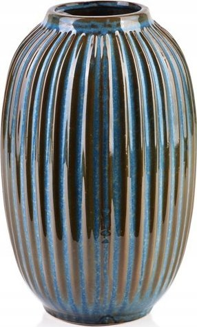 Vazo dekorative Yarine Blue, qeramike, 8x16x25cm, blu