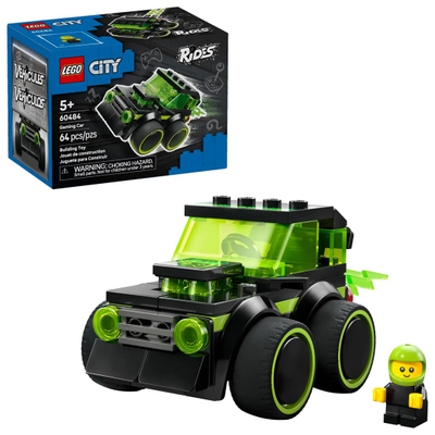 Set lodrash LEGO Vehicle Racing Car Games 60484, makinë garash, shumëngjyrëshe